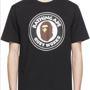 BAPE A Bathing Ape Busy Works Tee Black | L